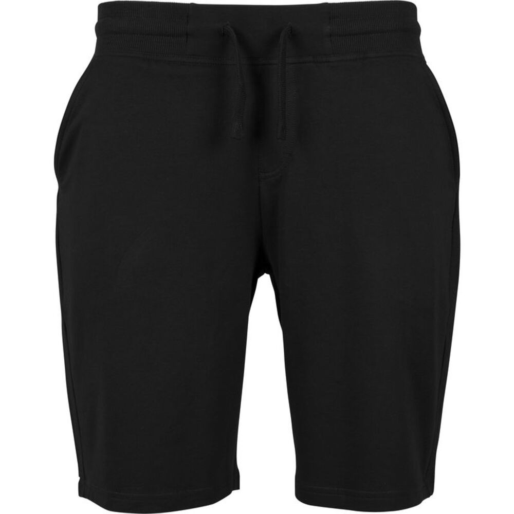 Build Your Brand Adults Unisex Terry Shorts / Black